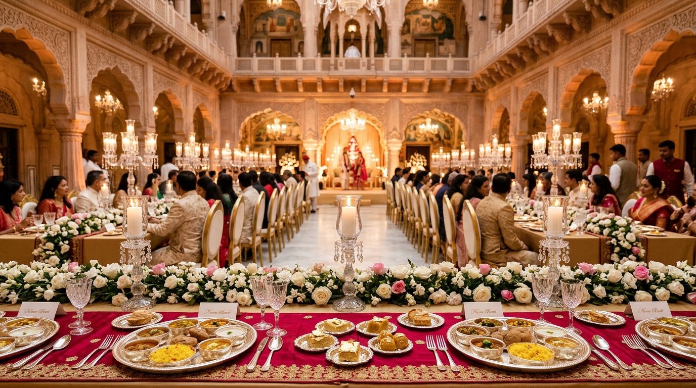 Pure Sterling Silver Thali Dining Banquet - Jain Events